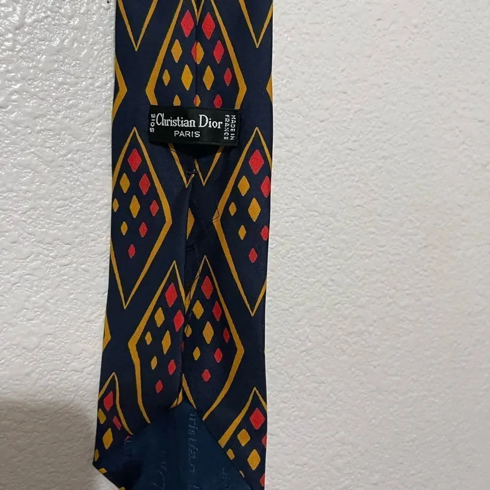 Christian Dior navy blue tie